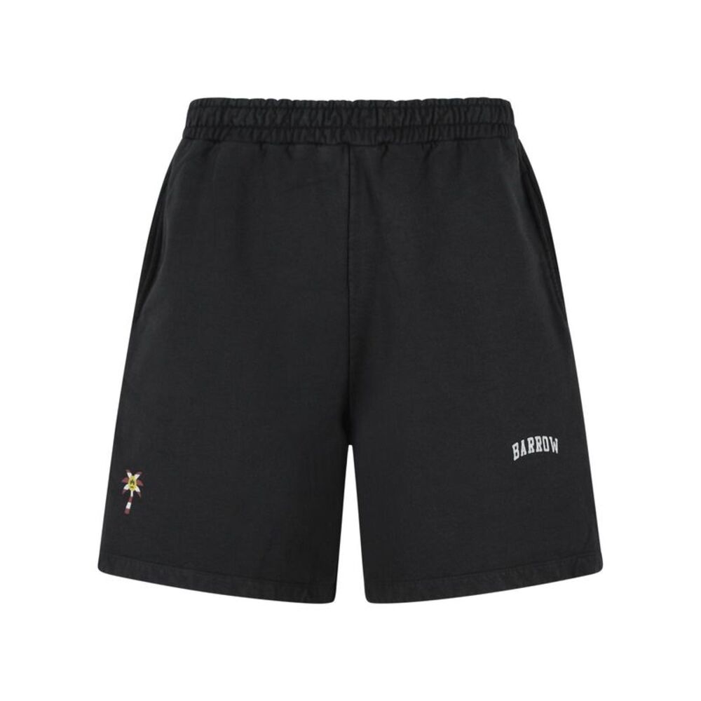 Barrow Black Cotton Bermuda Shorts Men